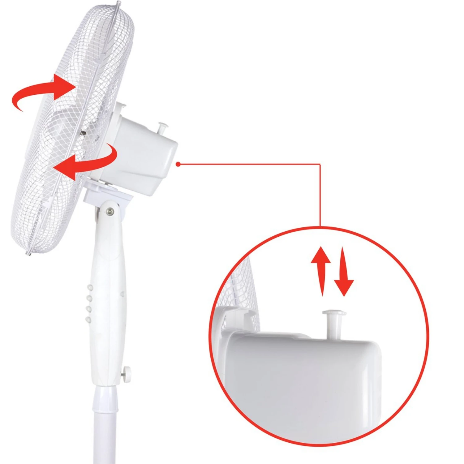 Alpina Ventilator Staand 40 Cm Wit 6 Alpina Ventilator Staand 40 Cm Wit - Afbeelding 4