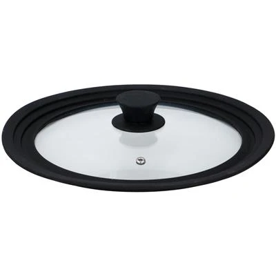 Alpina Deksel 28 Cm; Glas Met Siliconen Rand 4 Alpina Deksel 28 Cm; Glas Met Siliconen Rand - Afbeelding 2