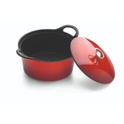 Cuisinox Gietijzeren Braadpan Ø24 Volcan Rood Geëmailleerd -Patisse Verkoop 101 9854 2 1