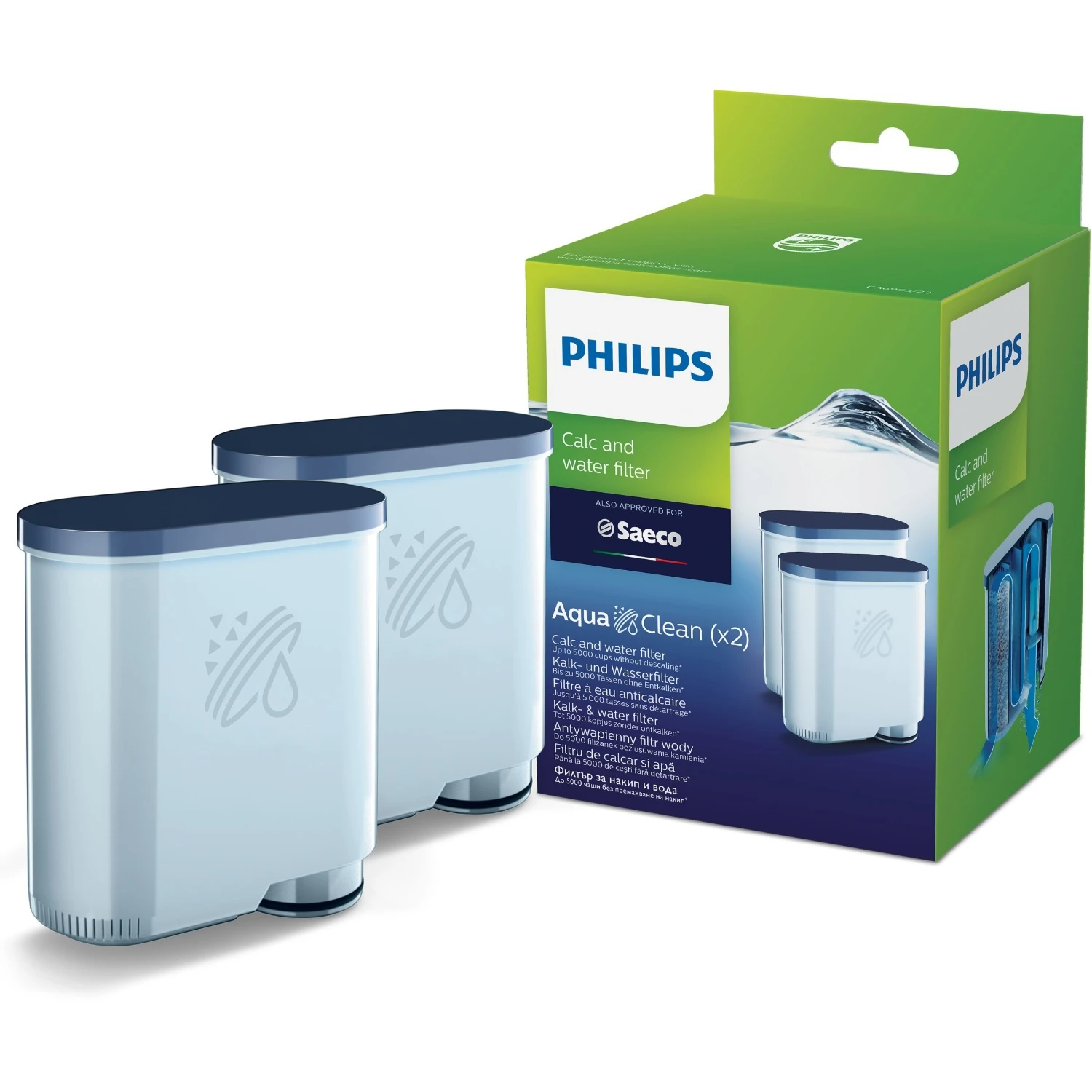 Philips / Saeco Kalk- En Waterfilter CA6903/22 AquaClean 2 Stuks 3 Philips / Saeco Kalk- En Waterfilter CA6903/22 AquaClean 2 Stuks